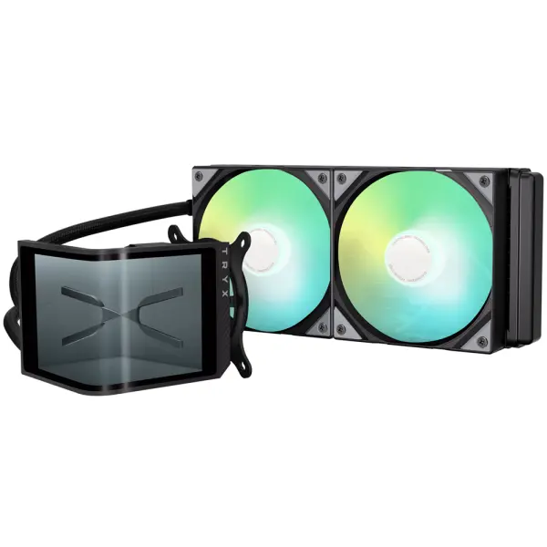 TRYX Panorama SE 240 ARGB Black All In One liquid CPU Cooler Rotatable Display – 240mm image 2