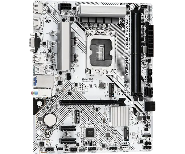 ASRock B760M-HDV/M.2+ DDR5 LGA 1700 Socket Intel Motherboard   ASROCK B760M-HDV/M.2  image 2