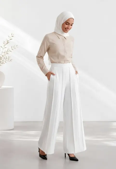 بنطلون درزات واسع image 2