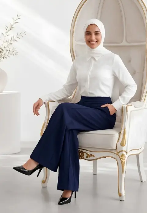 بنطلون درزات واسع image 11