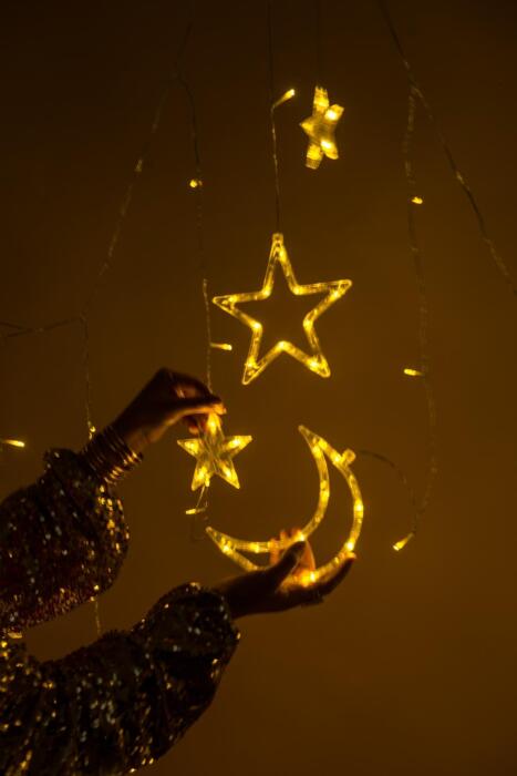 اضاءة رمضان هلال ونجوم image 0