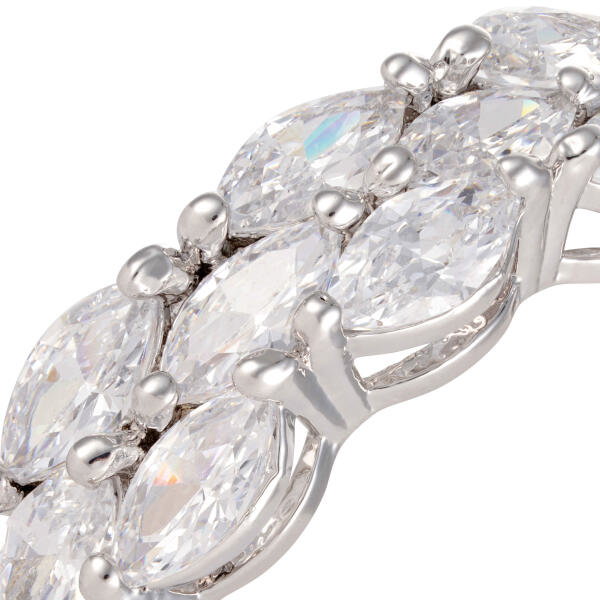 Crystal Necklace Set-Silver/White image 5
