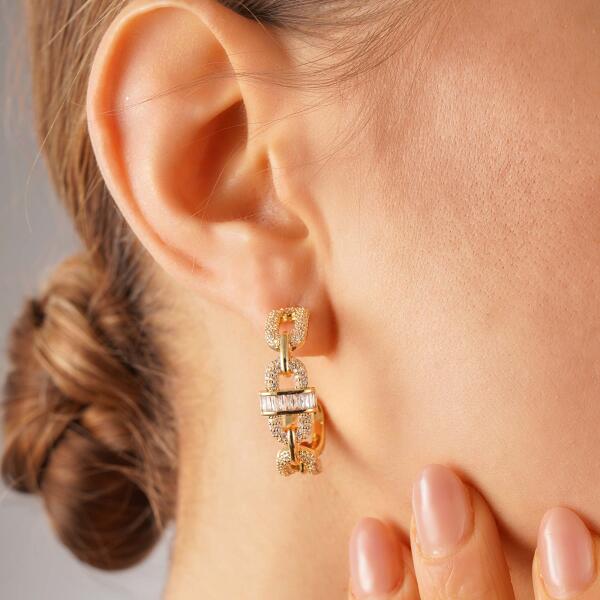 Earrings - Gold White - 0 image 0