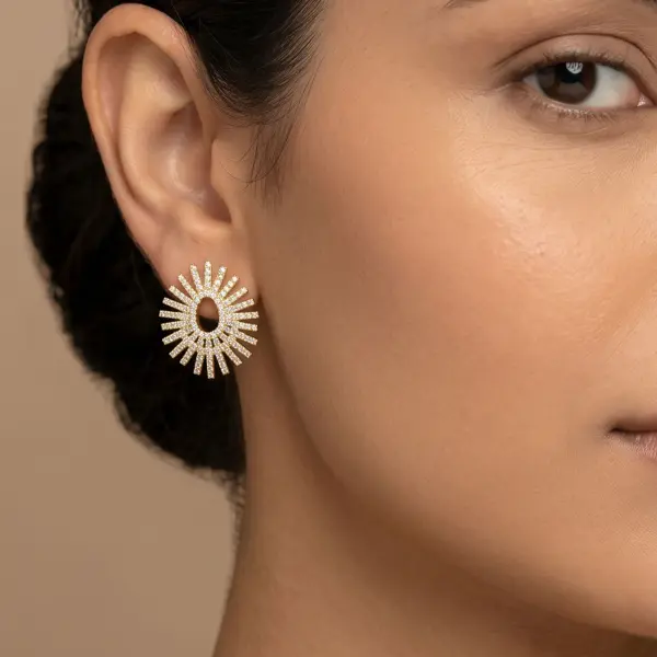 Earrings - Gold White - 0 image 0