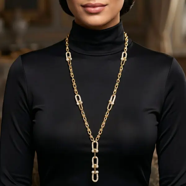 Necklace - Gold White - 0 image 0