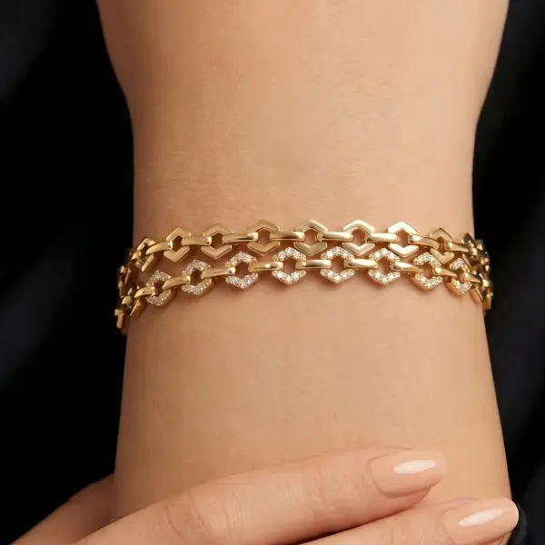 Bracelet - Gold White - 0 image 0