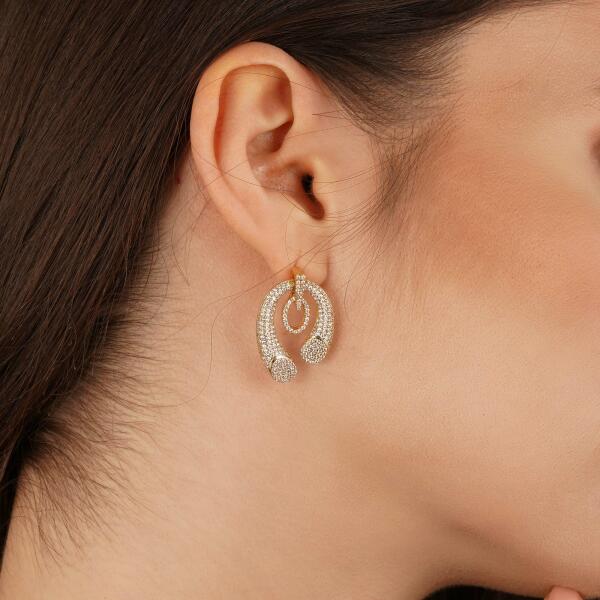 Earrings - Gold White - 0 image 0