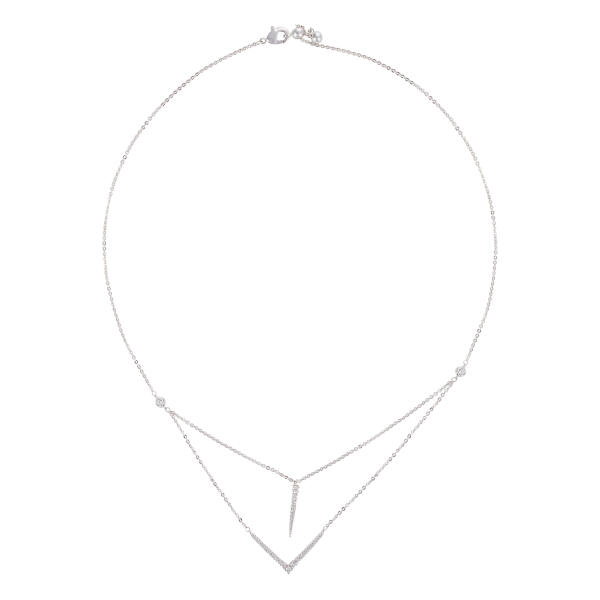 Choker Necklace - Silver White - 0 image 0