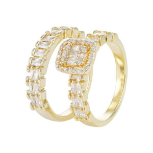 Gold Toned Radiant Twins image 0