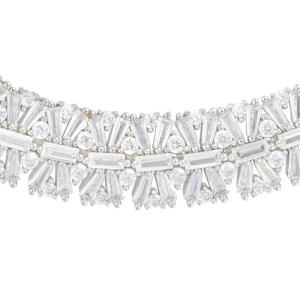 Silver Toned Crystal Accessories Set image 1