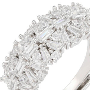 Silver Toned Crystal Accessories Set image 3