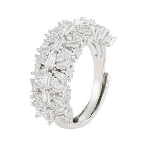 Silver Toned Crystal Accessories Set image 4
