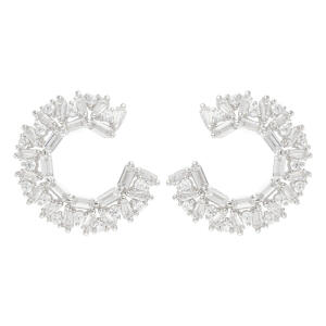 Silver Toned Crystal Accessories Set image 5