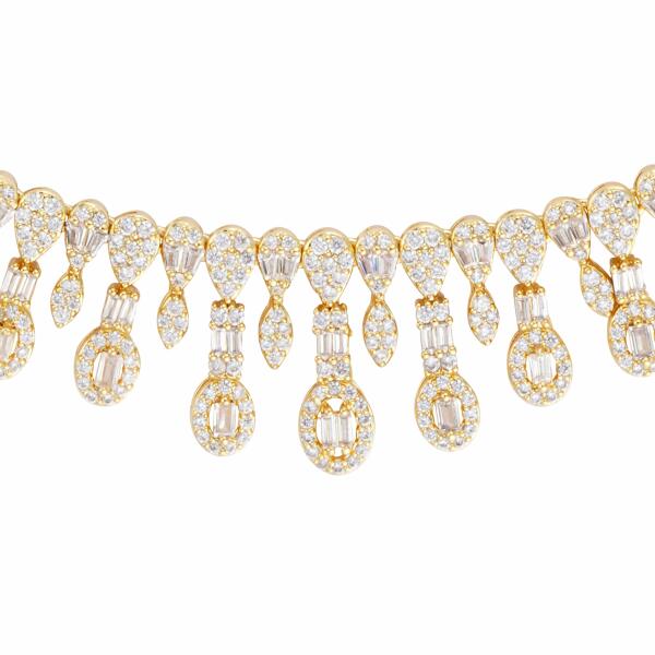 Choker Necklace - Gold White - 0 image 1