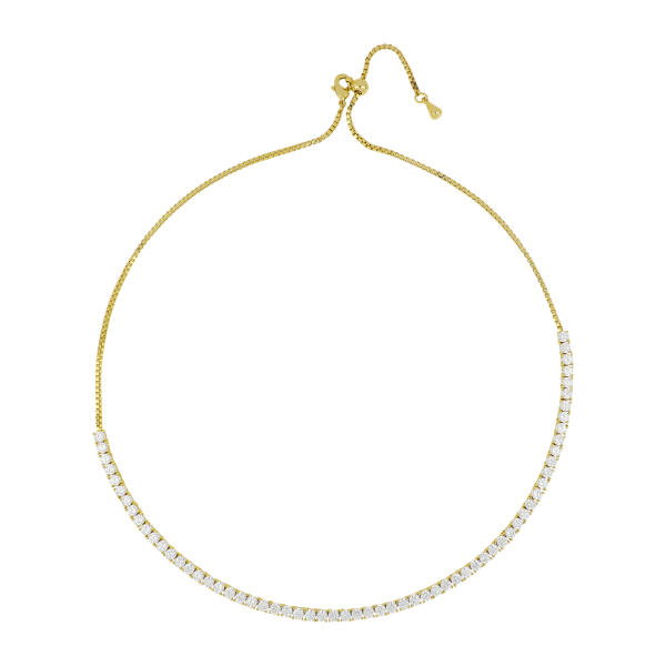 Choker Necklace - Gold White - 0 image 0