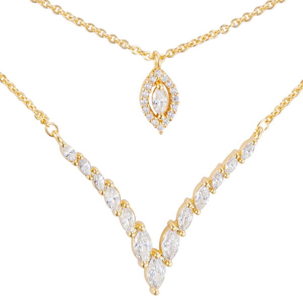 Choker Necklace - Gold White - 0 image 2
