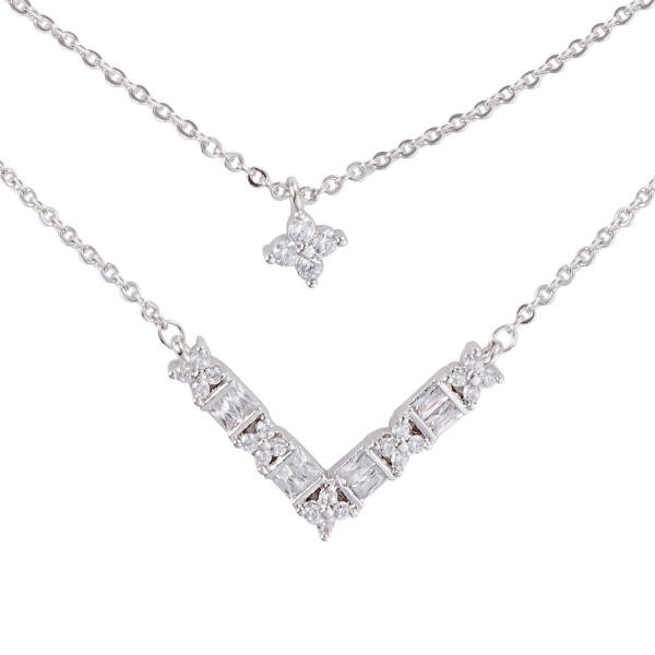 Choker Necklace - Silver White - 0 image 1