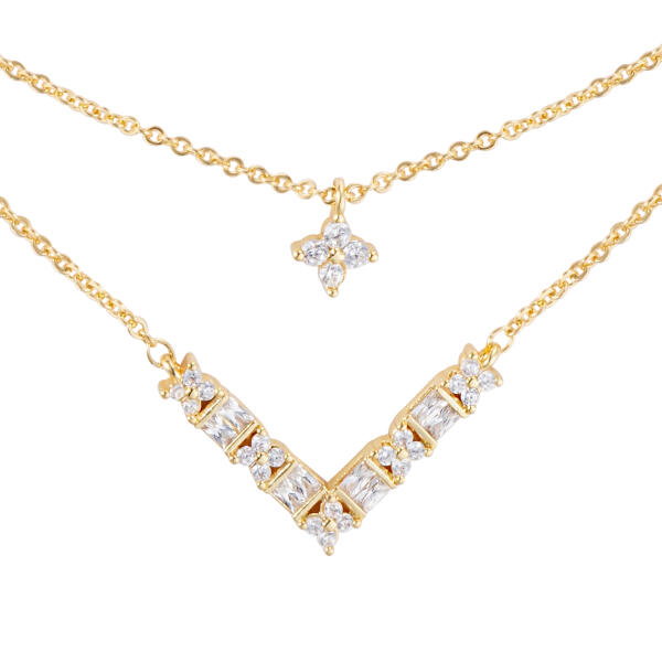 Choker Necklace - Gold White - 0 image 2