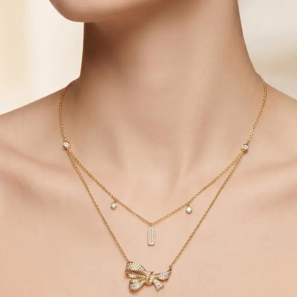 Choker Necklace - Gold White - 0 image 0