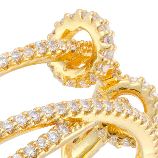 Double stud hoop earrings image 3