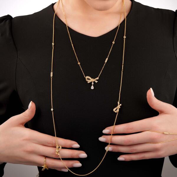Necklace - Gold White - 0 image 1