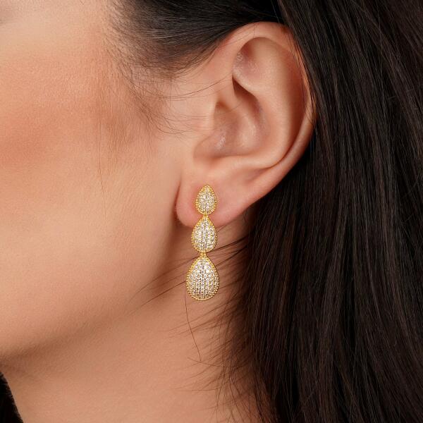 Earrings - Gold White - 0 image 0