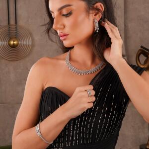 Necklace Set - Silver White - 0 image 0