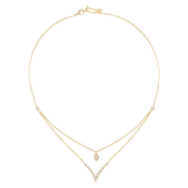 Choker Necklace - Gold White - 0 image 1