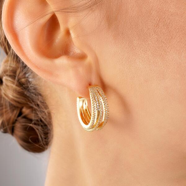 Earrings - Gold White - 0 image 0