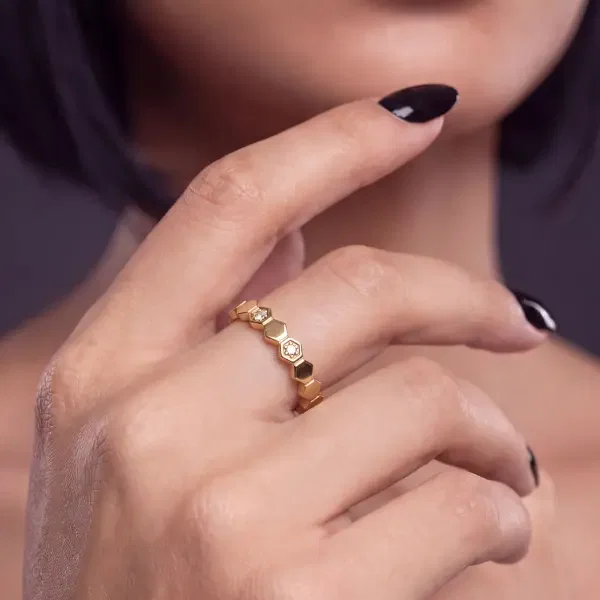 خاتم - ذهبي ابيض - 0 image 0
