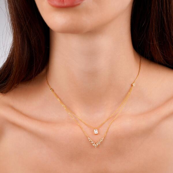 Choker Necklace - Gold White - 0 image 0