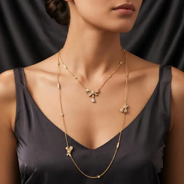 Necklace - Gold White - 0 image 0