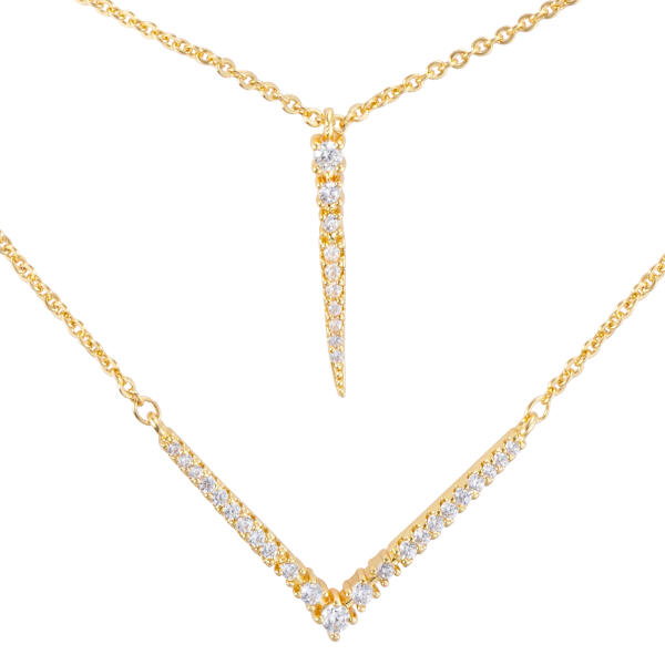 Choker Necklace - Gold White - 0 image 1