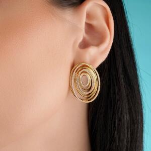 Earrings - Gold White - 0 image 0