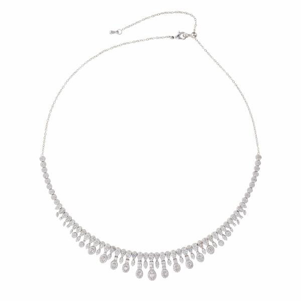 Choker Necklace - Silver White - 0 image 0