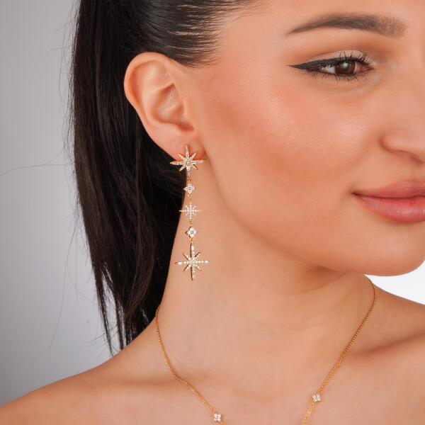Earrings - Gold White - 0 image 0