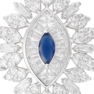 اسوارة - Silver Dark Blue - 0 image 2