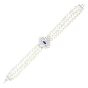 اسوارة - Silver Dark Blue - 0 image 0