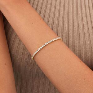 Tennis Bracelet-Gold/White image 0