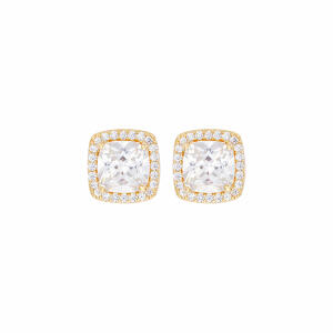 Princess Cut Earrings-Gold image 0
