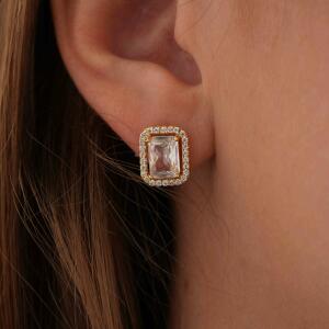 Gold Toned Radiant Earrings image 2