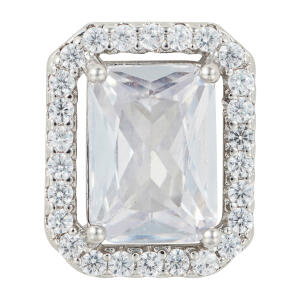 Silver Toned Radiant Earrings image 1
