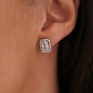 Silver Toned Radiant Earrings image 0