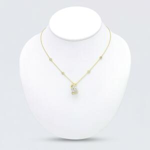 Gold Toned Letters Necklace -S image 0