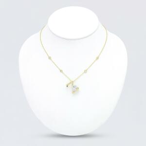 Gold Toned Letters Necklace -Z image 0