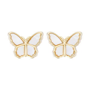Off-white Gold Butterfly Necklace image 1