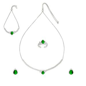 Crystal Kids Set-Silver/Green image 0