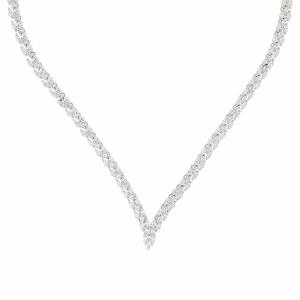 Silver Crystal Necklace Set image 1