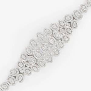 Silver Toned Pear Necklace Set image 7