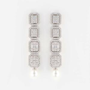 Silver Toned Pearl Necklace Set image 6